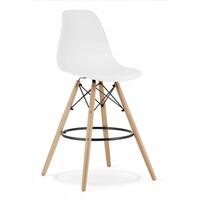 Konyhai/bárszék, Artool, PP, fa, fehér, 54x55x107,5 cm