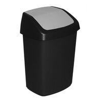 Szemetes csuklós fedéllel, Curver, műanyag, fekete, 25 L, 27,8x34,6x51,1 cm