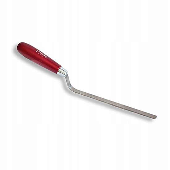 Rozsdamentes acél simító, Olejnik, illesztésekhez, 6 mm, fa nyél, piros