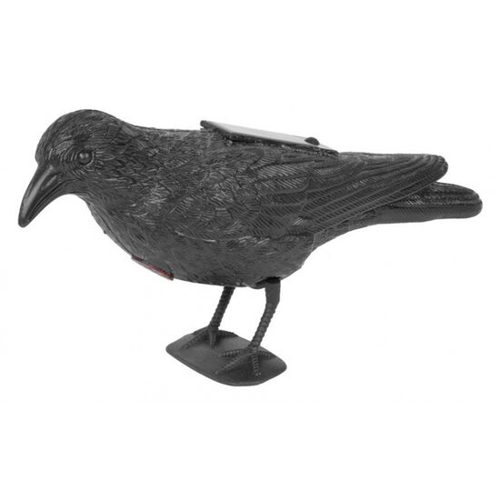 Dekoráció, madárijesztő, varjú, Strend Pro, napelemes, hanggal, mozgásérzékelővel