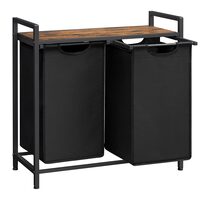 Fürdőszoba szekrény, Leobert, MDF lap, 2 polc, barna, 73x33x72 cm