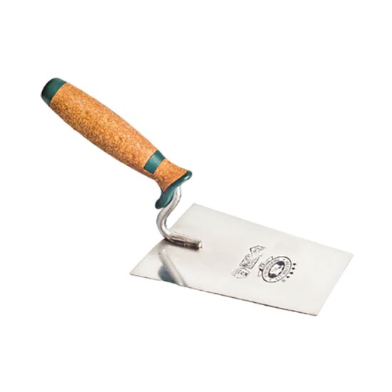 Rozsdamentes simító, Olejnik, trapéz, keskeny, 160 mm, parafa nyél