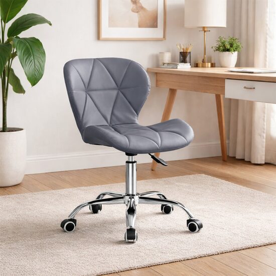 Irodai szék, Artool, Avola, forgó, ökológiai bőr, szürke, 47,5x55,5x84,5 cm