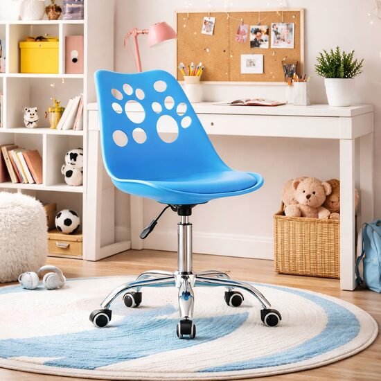 Irodai szék, Artool, Print, forgatható, PP, kék, 50x57x93,5 cm