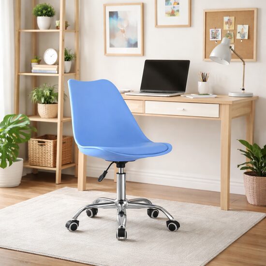 Irodai szék, Artool, Alba, forgó, PP, kék, 48,5x56,5x91,5 cm