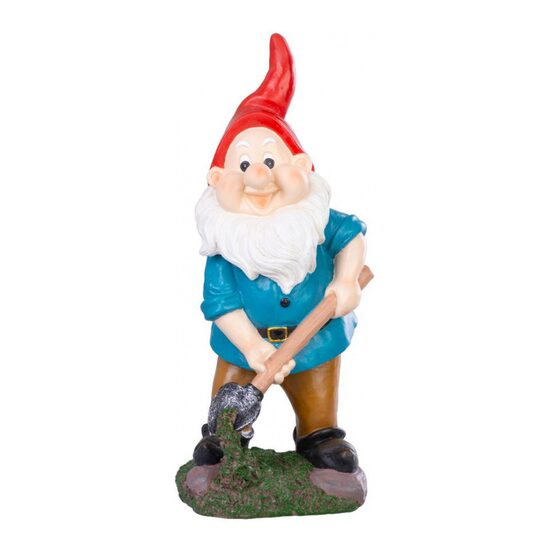 Kerti dekoráció, MagicHome, polirezin, törpe lapáttal, 13,5x13x31 cm