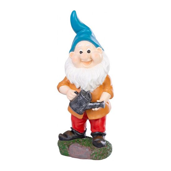 Kerti dekoráció, MagicHome, polirezin, törpe teáskannával, 12,5x12x30 cm