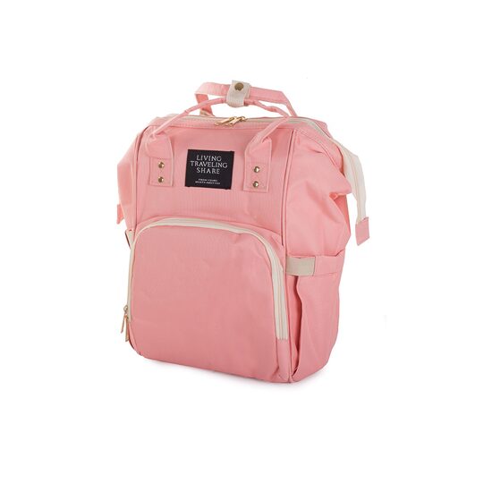 Termikus táska/hátizsák anyáknak, babáknak, Verk Group, vízálló, rózsaszín, max 15 kg, 24x17x38 cm