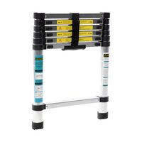 Alumínium teleszkópos létra, Detoolz, 7 lépcsős, 1 szekciós, max 150 kg, 0,6-2 m