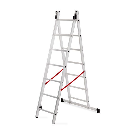 Alumínium létra, Master, 2 szekciós, 7 lépcsős, max 150 kg, 2-3,14 m
