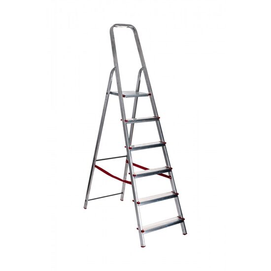 Alumínium létra, Master, 5 lépcsős, emelvény, max 125 kg, 1,97 m