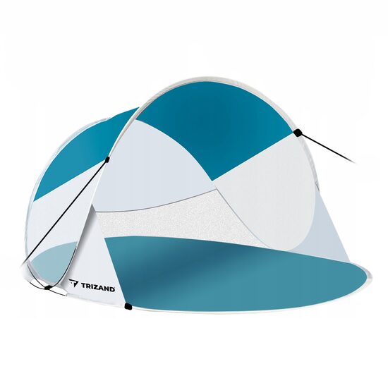 Strandsátor, Trizand, UV védelemmel, huzattal, kék-fehér, 190x120x90 cm