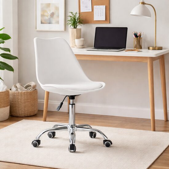 Irodai szék, Artool, Fehér, forgó, PP, fehér, 48x43x91,5 cm
