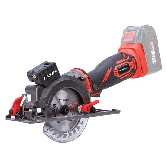 Kézi körfűrész, 20V Li-ion (akkumulátor nem tartozék), 115 mm, Warcraft