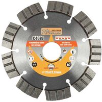 Szegmentált gyémánt tárcsa, beton, száraz vágás, 125 mm/22,23 mm, Richmann Exclusive