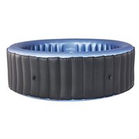 Jacuzzi medence, felfújható, kerek, pumpával és szűrővel, ponyva burkolat, fekete-kék, 930 L, 6 személyes, 204x70 cm, MSpa