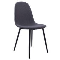 Konyha/nappali szék, Artool, Dart, bársony, fém, szürke és fekete, 43x39x87 cm