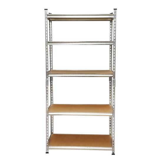 Tárolópolc, fém, 5 polc, 120 kg, 90x30x180 cm, Breckner Németország