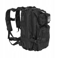 Taktikai táska/hátizsák, 5 rekeszes, poliészter 600D, fekete, 26 L, 28x16x44 cm, Trizand