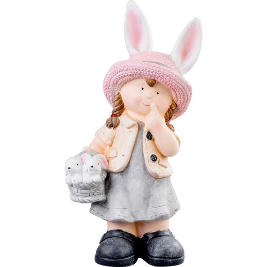 Kerti dekoráció, MagicHome, kerámia, nyuszi arc, 25,5x16x50 cm