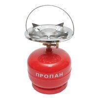 Kempingtűzhely, hordozható, egyégős, hengeres, LPG, 2 kg