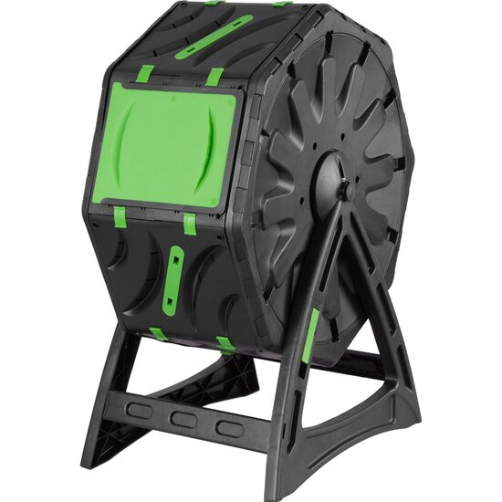 Rotációs komposztáló/kerti dob, Strend Pro, 70 L, fekete, 55,5x36x72 cm