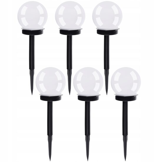 Napelemes kerti lámpa, Gardlov, LED, hideg fehér, 6 db-os készlet, 9x35 cm