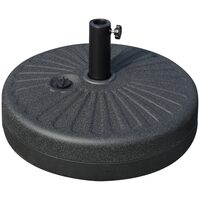 Esernyőállvány 38-48 mm, kerek, HDPE és acél, fekete, 51x28 cm