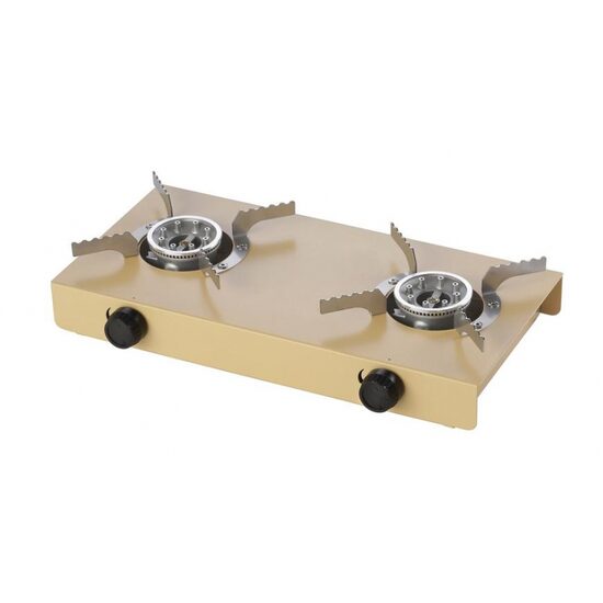 Intelligens kemping tűzhely, hordozható, 2 égős, 3 kW, 5/10 kg gáz adaghoz, Meva