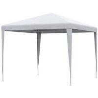 Kerti/terasz pavilon, fémvázas, összecsukható, állítható magasságú, fehér, 2,7x2,7x2-2,54 m