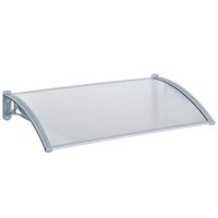 Napellenző napellenző, PVC és alumínium, szürke, 140x70x21 cm