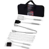 Eszközök grillezéshez, grillhez, grillhez, rozsdamentes acél, zacskóval, 12 darabos készlet, Strend Pro Grill