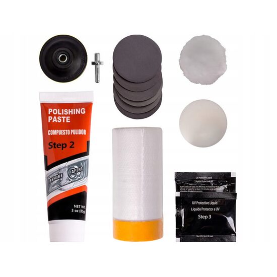 Autó fényszóró tisztító/polírozó készlet, Jufisto