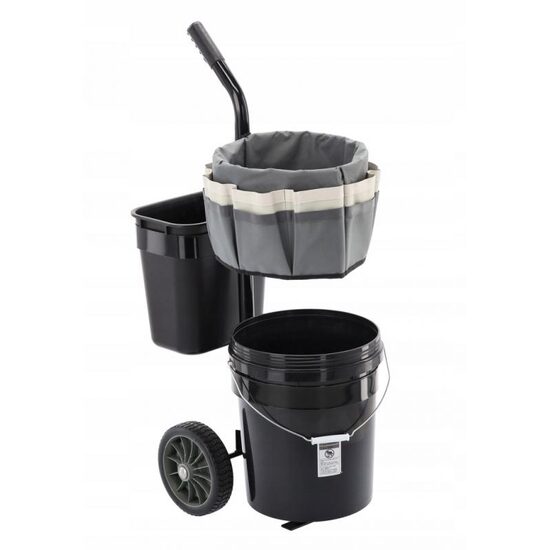 Kerti kocsi, Chomik, 3 konténer szerszámok szállítására és tárolására, fekete, 37,5x58x1,02 cm