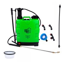 Kerti permetező, permetező pumpa, vermorel, Little Farmer, kézikönyv, hátul, tartozékokkal, 20 L