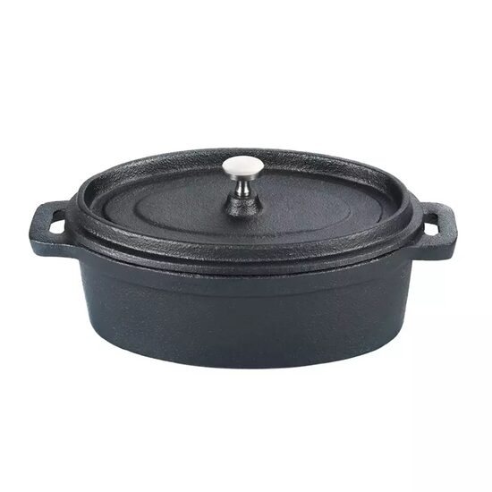 Öntöttvas edény fedővel, 0,45 L, Perfect Home