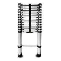 Alumínium teleszkópos létra, Drabest, 13 lépcsőfok, max 125 kg, 1,07-3,8 m