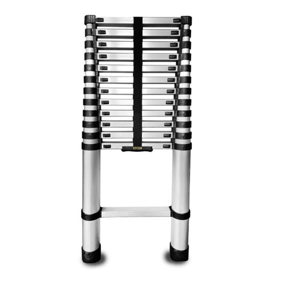 Alumínium teleszkópos létra, Drabest, 13 lépcsőfok, max 125 kg, 1,07-3,8 m