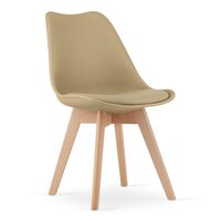 Scaun bucatarie/living, Artool, Mark, PP, lemn, bej, 49x42x82 cm (3969_1)