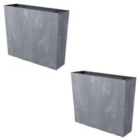 Set 2 jardiniere decorative, Urbi Case Beton Effect, 58x18x49.8 cm, gri (DUC600TE-425U-S2)