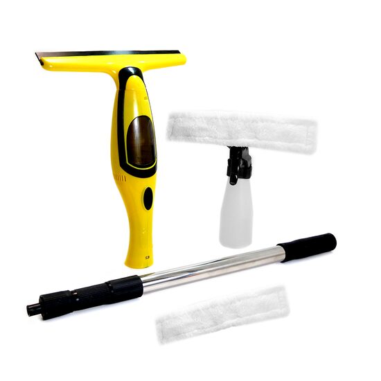 Curatitor de geam electric cu acumulator si maner telescopic 65 cm, 200 mAh, 280 ml, laveta absorbanta (140720)