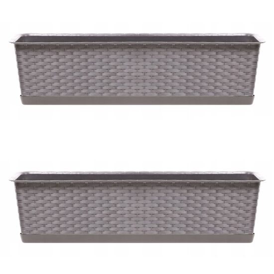 Jardiniera Ratolla case P, cafeniu,(set 2 buc) 68.5 x 17.3 x 15 cm (ISR700P-7529U-S2)