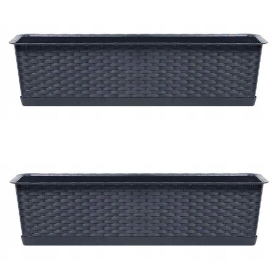 Jardiniera Ratolla case P, antracit,(set 2 buc) 68.5 x 17.3 x 15 cm (ISR700P-S433-S2)