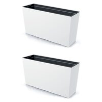 Jardiniera decorativa Urbi Case M, alb,(set 2buc) 77x23.5x40.6 cm, 27 L (DUC800M-S449-S2)