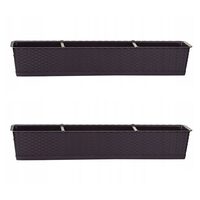 Jardiniera Ratolla case P, maro,(set 2 buc) 68.5 x 17.3 x 15 cm  (ISR700P-440U-S2)