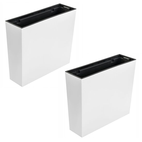Jardiniera decorativa Urbi Case, alb,(set 2 buc) 58x18x49.8 cm (DUC600T-S449-S2)