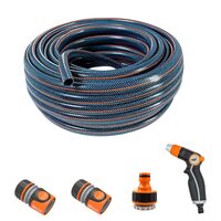 Furtun de gradina RICHMANN 4 straturi,  1/2", 30 m, cuple, adaptor, pistol (148221)