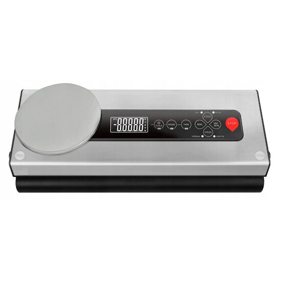 Tömítő és porszívó készülék, mérleggel, tartozékokkal, 120 W, -80 kPa, max 2 kg, 36,5x15x7,5 cm