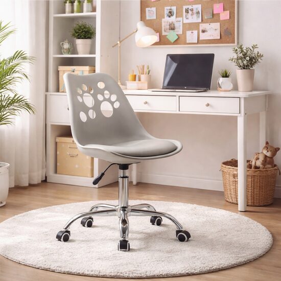 Irodai szék, Artool, Print, forgatható, PP, szürke, 50x57x81,5-93,5 cm