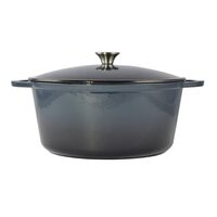 Zománcozott öntöttvas edény fedővel, rozsdamentes fogantyúval, 10 L, Perfect Home